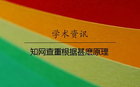 知网查重根据甚麽原理