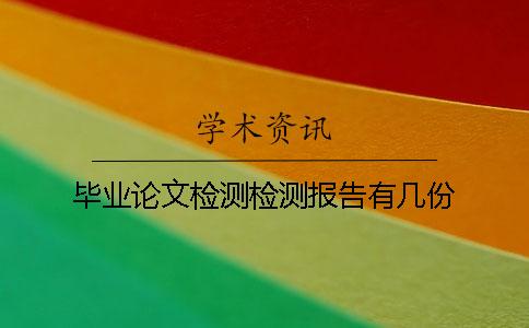 毕业论文检测检测报告有几份