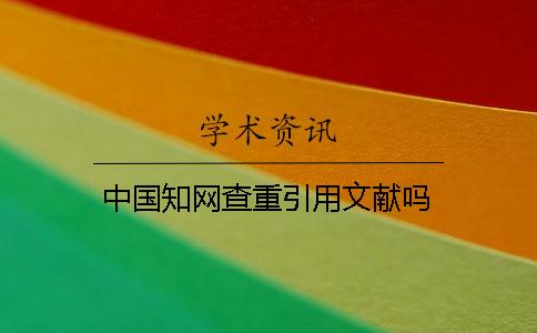 中国知网查重引用文献吗